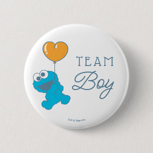 Cookie Monster Baby Shower Team Junge Button