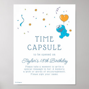 Cookie Monster Baby Showzeit Kapsel Zeichen Poster
