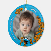 Cookie Monster Baby's 1st Christmas Photo Ceramic Keramik Ornament (Links)