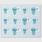 Cookie Monster | Baby's First Birthday Geschenkpapier (Flach)