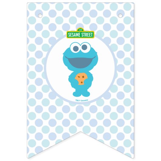 Cookie Monster | Baby's First Birthday Wimpelkette (Erste Fahne)