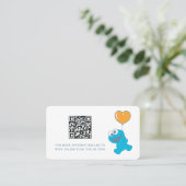 Cookie Monster Balloon Geschenkregister Platzkarte (Stehend Vorderseite)