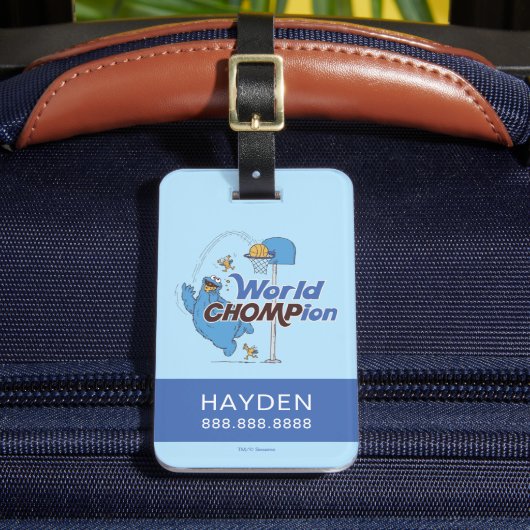 Cookie Monster | Basketballschuhe Gepäckanhänger (Vorderseite Insitu 2)