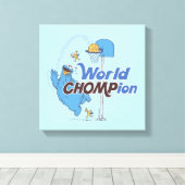 Cookie Monster | Basketballschuhe Leinwanddruck (Insitu (Holzboden))