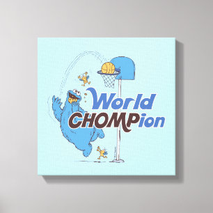 Cookie Monster   Basketballschuhe Leinwanddruck