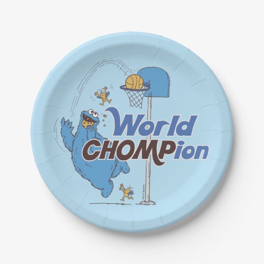 Cookie Monster | Basketballschuhe Pappteller (Vorderseite)