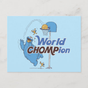 Cookie Monster Basketballschuhe Postkarte