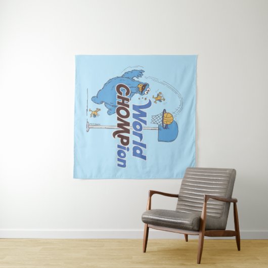 Cookie Monster | Basketballschuhe Wandteppich (Beispiel (Horizontal))