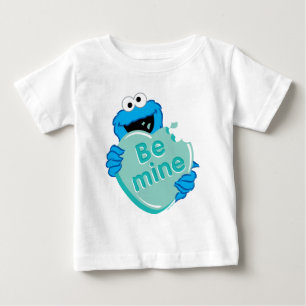 Cookie Monster "Be Mine" Valentine's Heart Candy Baby T-shirt