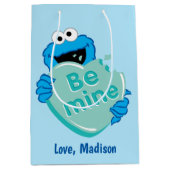 Cookie Monster "Be Mine" Valentine's Heart Candy Mittlere Geschenktüte (Vorderseite)