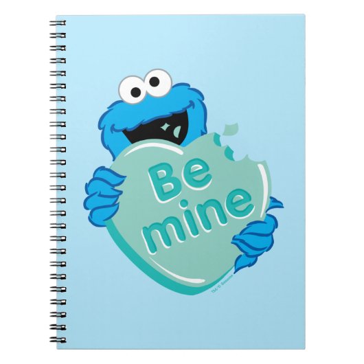 Cookie Monster "Be Mine" Valentine's Heart Candy Notizblock (Vorderseite)