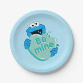 Cookie Monster "Be Mine" Valentine's Heart Candy Pappteller (Vorderseite)