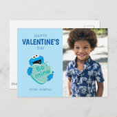 Cookie Monster "Be Mine" Valentine's Heart Candy Postkarte (Vorne/Hinten)