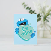 Cookie Monster "Be Mine" Valentine's Heart Candy Postkarte (Stehend Vorderseite)