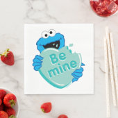 Cookie Monster "Be Mine" Valentine's Heart Candy Serviette (Beispiel)