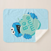 Cookie Monster "Be Mine" Valentine's Heart Candy Sherpadecke (Vorderseite (Horizontal))