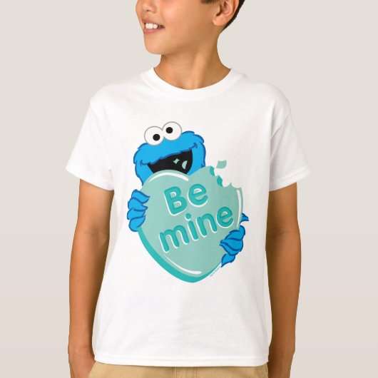 Cookie Monster "Be Mine" Valentine's Heart Candy T-Shirt (Vorderseite)