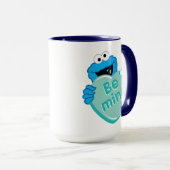 Cookie Monster "Be Mine" Valentine's Heart Candy Tasse (VorderseiteRechts)