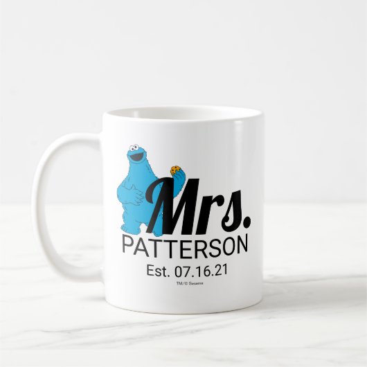 Cookie Monster benutzerdefinierter Paarbecher Kaffeetasse (Links)