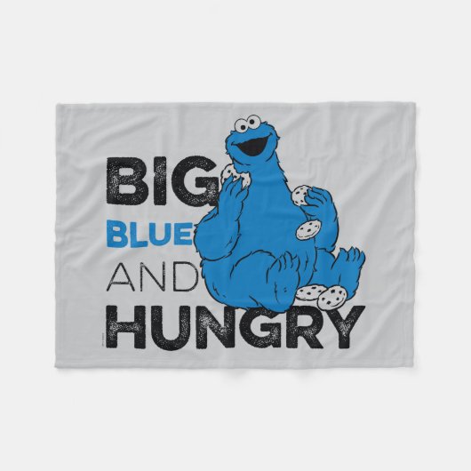 Cookie Monster | Big Blue & Hunger Fleecedecke (Vorderseite (Horizontal))