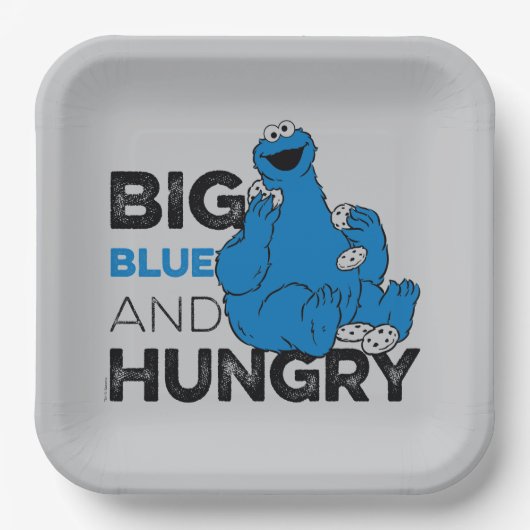 Cookie Monster | Big Blue & Hunger Pappteller (Vorderseite)