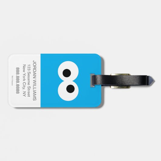Cookie Monster Big Face Gepäckanhänger (Rückseite horizontal)