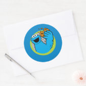 Cookie Monster Bild Runder Aufkleber (Umschlag)