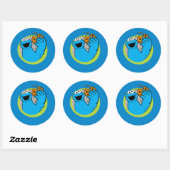 Cookie Monster Bild Runder Aufkleber (Blatt)