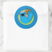 Cookie Monster Bild Runder Aufkleber (Tasche)