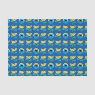 Cookie Monster-Blume-Muster Seidenpapier