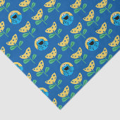 Cookie Monster-Blume-Muster Seidenpapier (Ausschnitt)