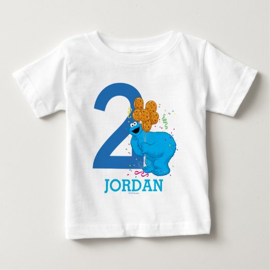 Cookie Monster Boy Birthday Baby T-shirt (Vorderseite)
