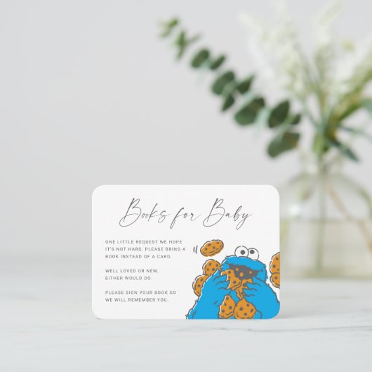 Cookie Monster Buchanforderung Beilage Platzkarte (Stehend Vorderseite)