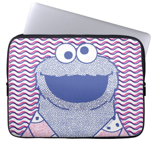 Cookie Monster | Button-Down-Cookie-Shirt Laptopschutzhülle (Vorderseite)