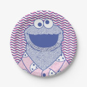 Cookie Monster | Button-Down-Cookie-Shirt Pappteller (Vorderseite)