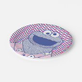 Cookie Monster | Button-Down-Cookie-Shirt Pappteller (Schrägansicht)