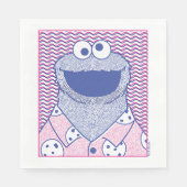 Cookie Monster | Button-Down-Cookie-Shirt Serviette (Vorderseite)