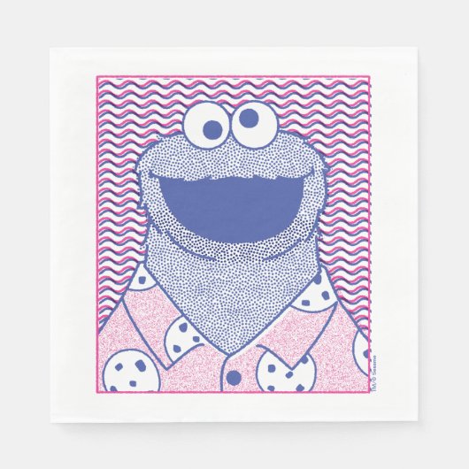 Cookie Monster | Button-Down-Cookie-Shirt Serviette (Vorderseite)