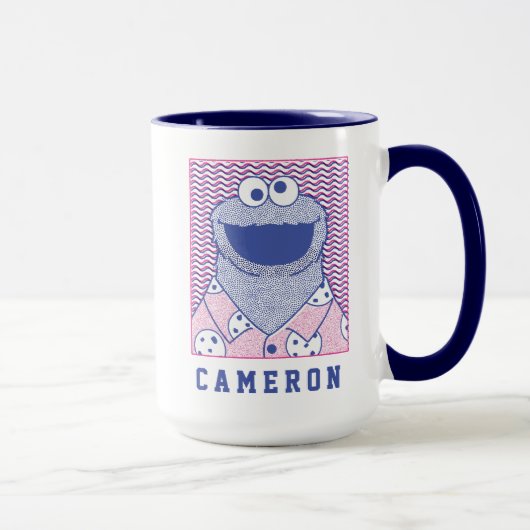 Cookie Monster | Button-Down-Cookie-Shirt Tasse (Rechts)