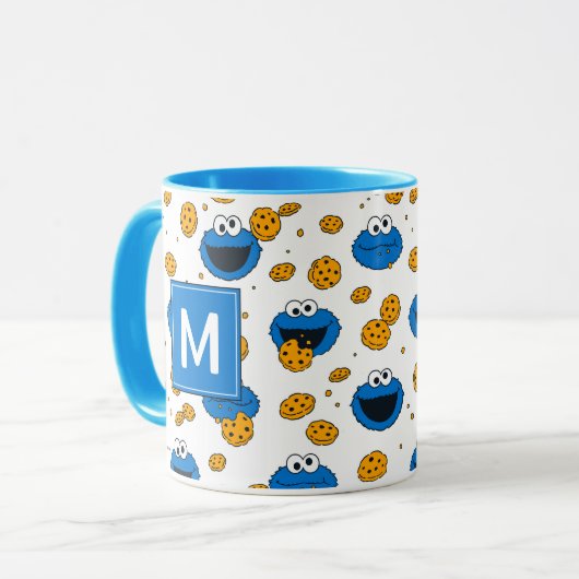 Cookie Monster | C ist für Cookie Monogram Tasse (Vorderseite Links)