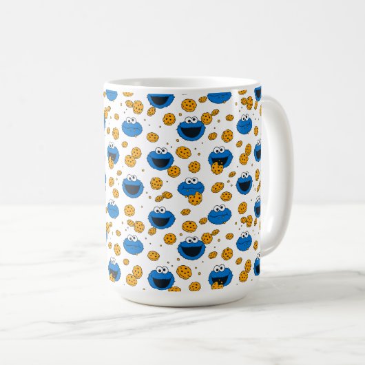 Cookie Monster | C ist für Cookie Pattern Kaffeetasse (VorderseiteRechts)