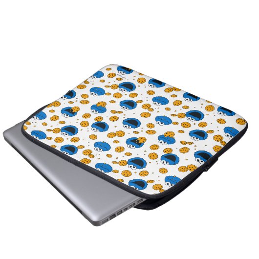 Cookie Monster | C ist für Cookie Pattern Laptopschutzhülle (Vorne Knopf)
