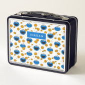 Cookie Monster | C ist für Cookie Pattern Metall Brotdose (Rückseite)
