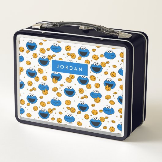 Cookie Monster | C ist für Cookie Pattern Metall Brotdose (Rückseite)