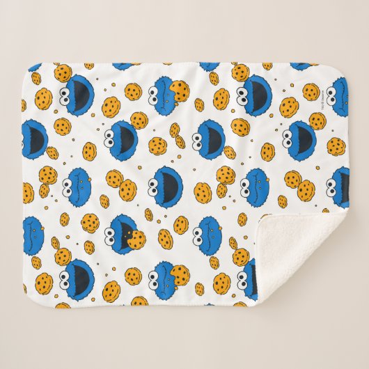 Cookie Monster | C ist für Cookie Pattern Sherpadecke (Vorderseite (Horizontal))