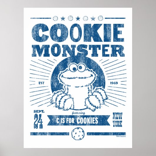 Cookie Monster - C ist für Cookies Poster (Vorne)