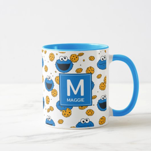 Cookie Monster | C ist für Cookname & Monogram Z Tasse (Rechts)