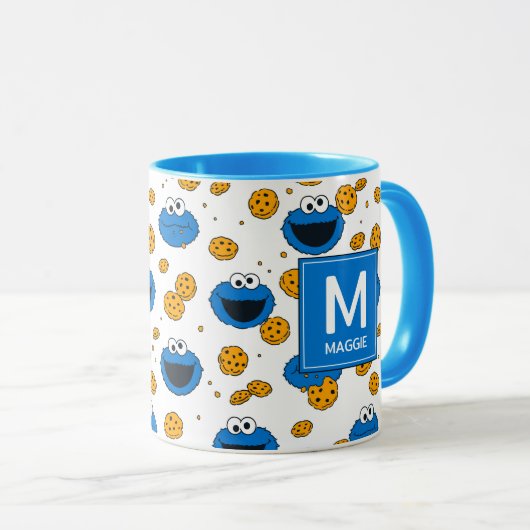Cookie Monster | C ist für Cookname & Monogram Z Tasse (VorderseiteRechts)