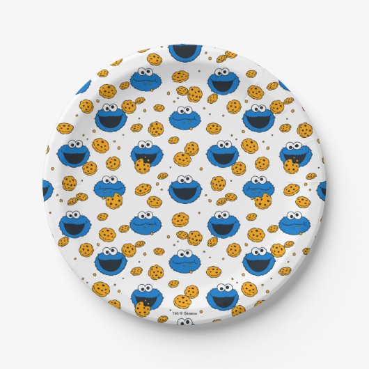 Cookie Monster | C steht für Cookie-Muster Pappteller (Vorderseite)
