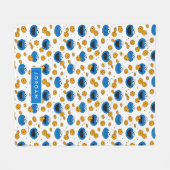 Cookie Monster | C steht für Keksmuster Fleecedecke (Vorderseite (Horizontal))